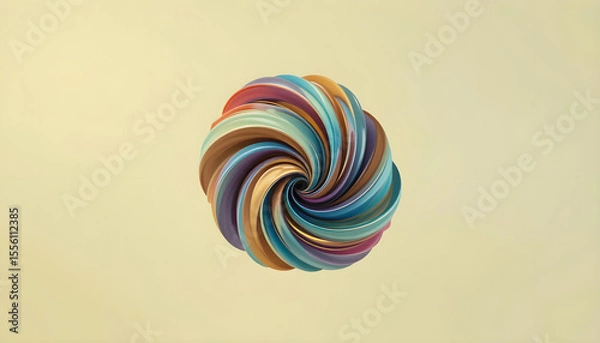 Obraz Colorful Twisted Spiral Shape on Soft Background for Abstract Art
