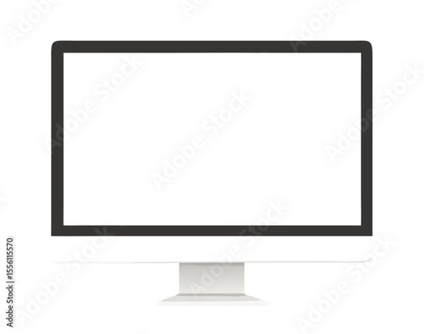 Fototapeta Monitor vector illustration isolated on white background done in flat style
