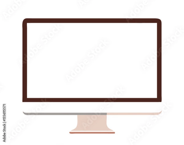 Fototapeta Monitor vector illustration isolated on white background done in flat style