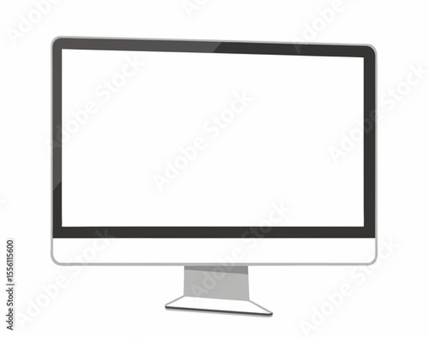 Fototapeta Monitor vector illustration isolated on white background done in flat style