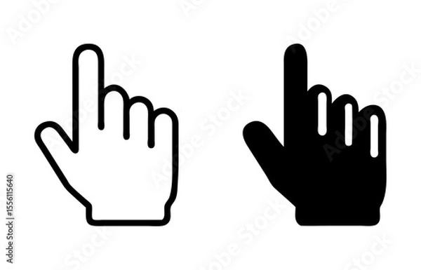 Fototapeta Hand pointer icon Graphic vector set 