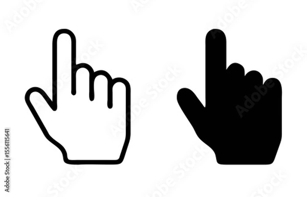 Fototapeta Hand pointer icon Graphic vector set 