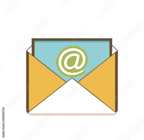 Fototapeta  Flat Design Concept Email Send Icon Vector Illustration Free Vector
