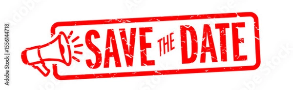 Obraz " Save the date " red stamp	
