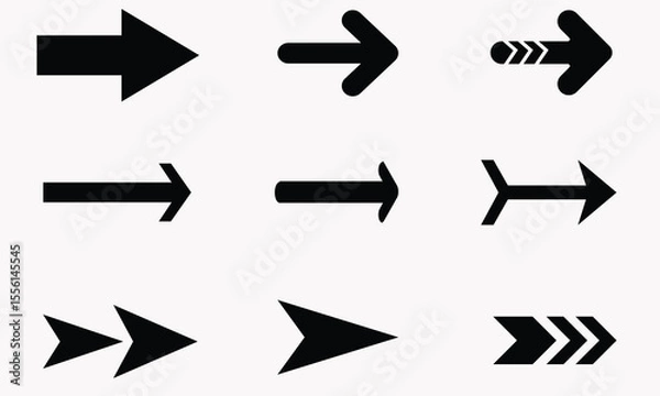 Fototapeta Arrows set icon. Arrows set vector illustration. Arrow icon. Arrow black colored. vector icon. Arrows vector collection. Vector-EPS 10