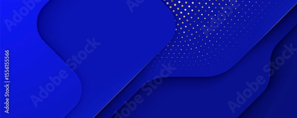Obraz Abstract Blue Wave Background with Light Curves and Futuristic Design
