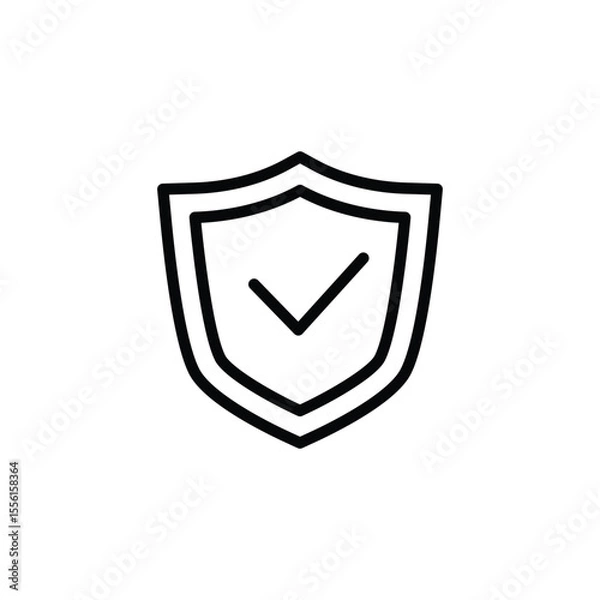 Obraz protection outline icon symbol vector design good for web or mobile app