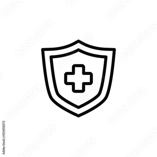 Obraz health protection outline icon symbol vector design good for web or mobile app
