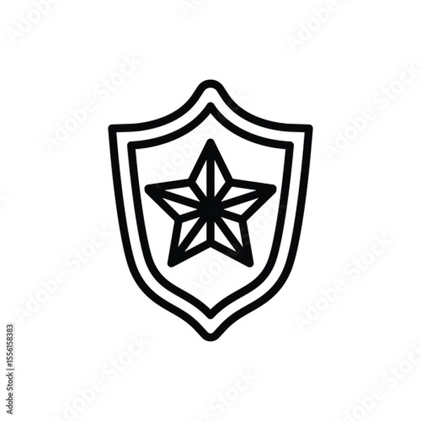 Obraz shield, security, protection outline icon vector design good for web or mobile app