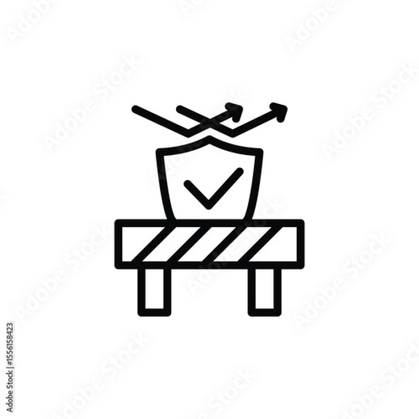 Obraz barrier outline icon vector design good for web or mobile app