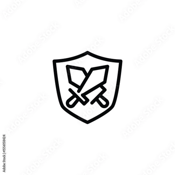 Obraz defense outline icon vector design good for web or mobile app