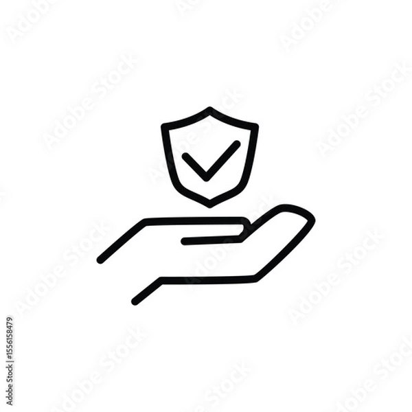 Obraz savety outline icon symbol vector design good for web or mobile app
