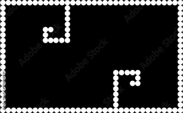 Fototapeta Double Fibonacci sequence spiral in white circles
