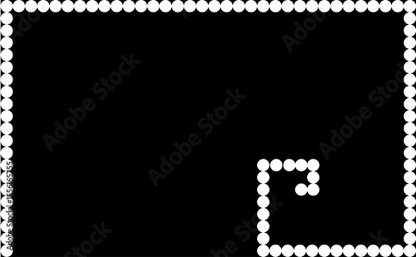 Fototapeta sequence spiral in white circles