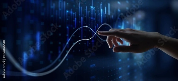 Obraz Interactive Financial Data Visualization and Predictive Analysis in Digital Platforms.