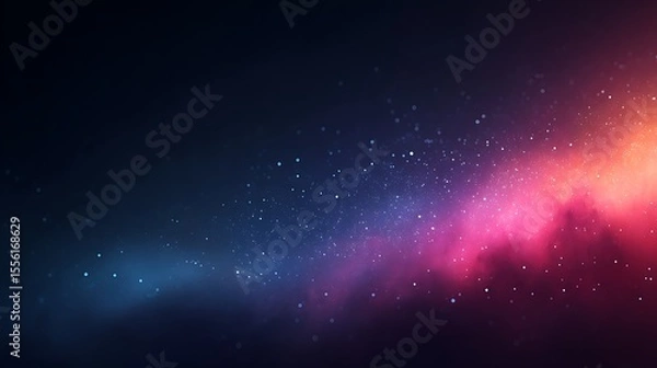 Fototapeta Colorful Abstract Galaxy with Glowing Stars