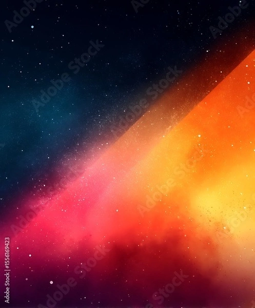 Fototapeta Colorful Abstract Galaxy with Glowing Stars