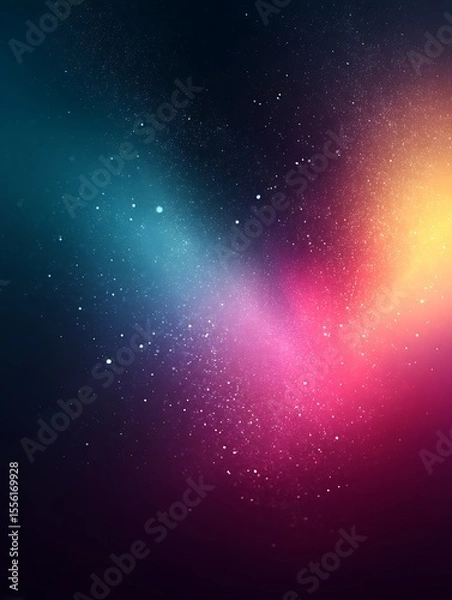 Fototapeta Colorful Abstract Galaxy with Glowing Stars