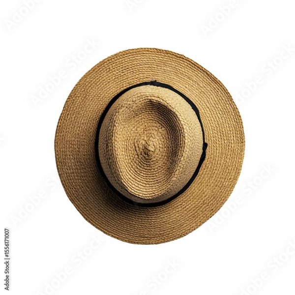 Obraz straw hat on white background