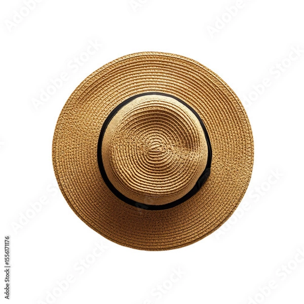 Obraz straw hat isolated on white background