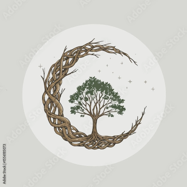 Fototapeta vector tree with roots