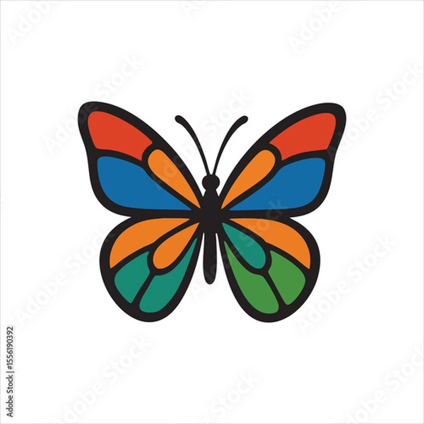 Obraz butterfly vector logo