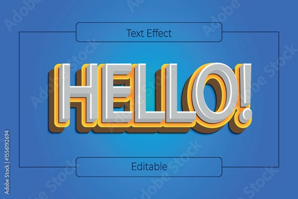 Fototapeta Text effect vector design template