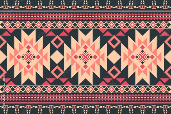 Obraz Southwestern Tribal Geometric Pattern for Textiles or Presentations
