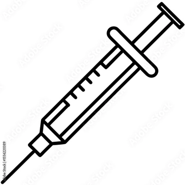 Obraz Injection Needle Vector Line