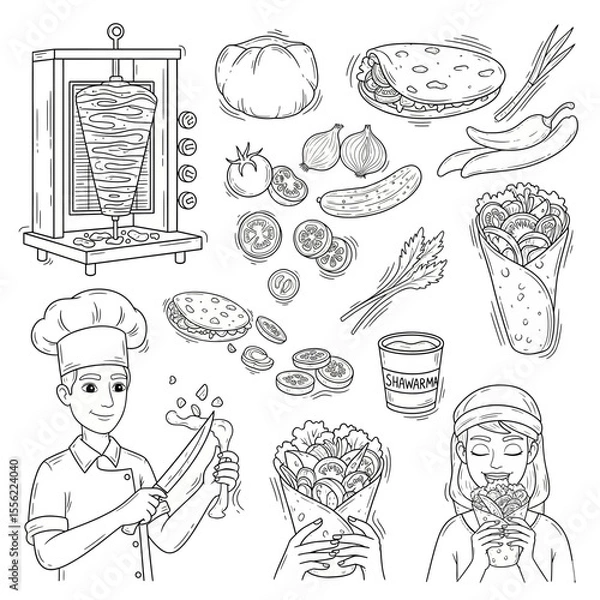 Obraz  Arabian shawarma