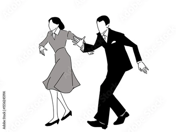 Obraz タップダンスをするカップル