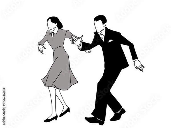 Obraz タップダンスをするカップル　png