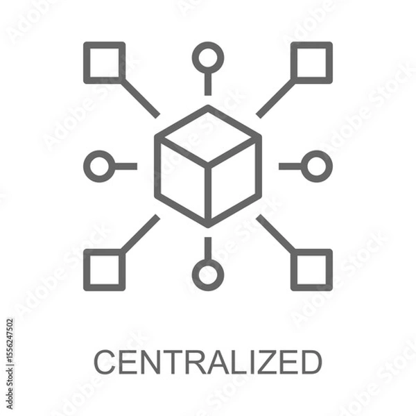Obraz Centralized Icon Line Style. Design Vector Illustration
