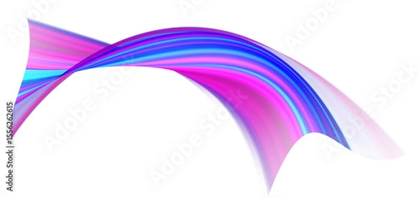 Fototapeta Abstract vibrant pink and blue digital wave, dynamic energy, futuristic design, technology background.
