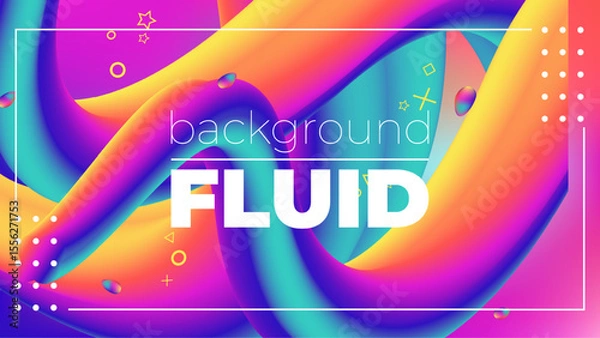 Fototapeta Abstract Fluid Neon Color Pattern – Liquid Gradient Background with Modern Geometric Dynamic Motion Style for Wallpaper, Banner, Card, Book Illustration, and Landing Page Design