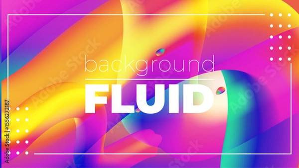 Fototapeta Abstract Fluid Neon Color Pattern – Liquid Gradient Background with Modern Geometric Dynamic Motion Style for Wallpaper, Banner, Card, Book Illustration, and Landing Page Design