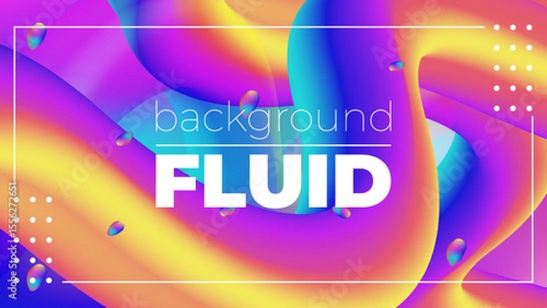 Fototapeta Abstract Fluid Neon Color Pattern – Liquid Gradient Background with Modern Geometric Dynamic Motion Style for Wallpaper, Banner, Card, Book Illustration, and Landing Page Design