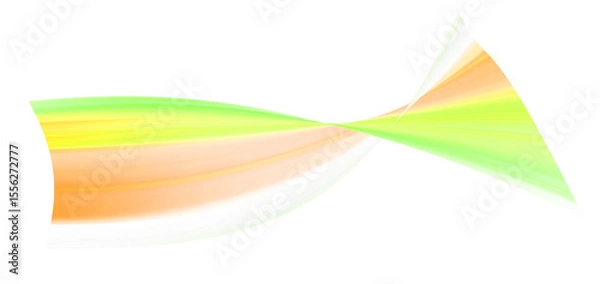 Fototapeta Abstract lime green and peach swirl design; vibrant, energetic, modern background.