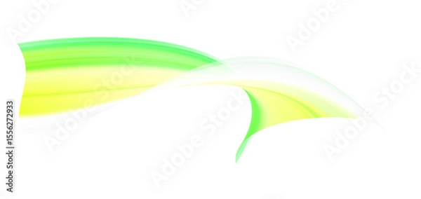 Fototapeta Abstract lime green and yellow wave, flowing design, vibrant energy, modern style, digital art.