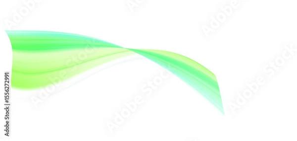 Fototapeta Abstract Green Gradient Swirl:  Modern, Dynamic, and Serene Design Element