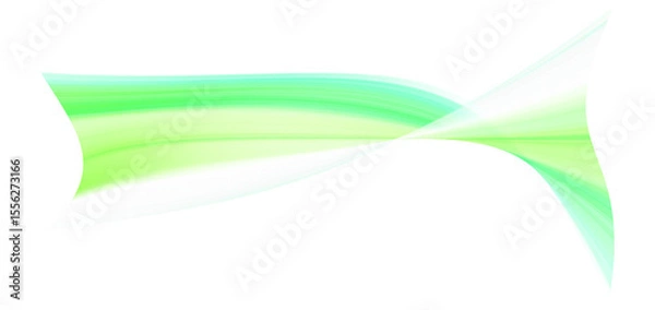 Fototapeta Abstract Green and White Swirling Wave Design: Dynamic, Energetic, and Modern Background Image