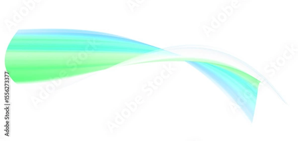 Fototapeta Abstract Teal Green Swirling Wave Design; Modern, Dynamic, and Serene Background Image.