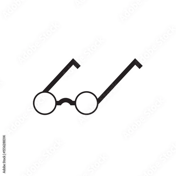 Fototapeta Reading glasses icon. Simple spectacles icon, great for book clubs, vision, or academic content.