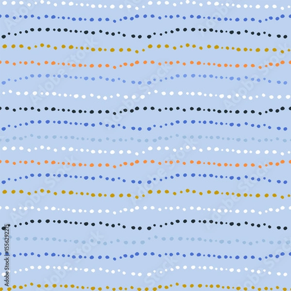 Obraz Seamless pattern with hand drawn brush dots. Modern colorful artistic texture for fabric, textile, digital papers, packaging. Vector illustration