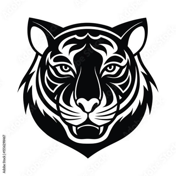 Fototapeta tiger head vector