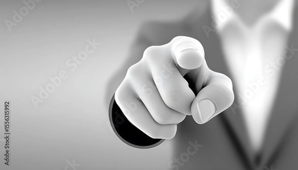 Obraz Focused Pointing Hand