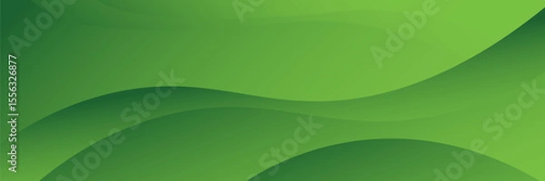 Fototapeta Abstract green wavy background. vector illustration
