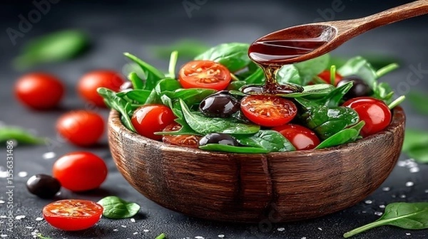 Obraz Fresh salad dressing