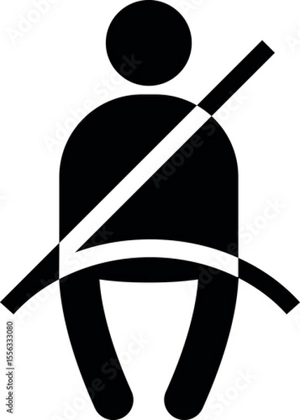 Obraz Seat belt icon. Traffic signs and symbols.