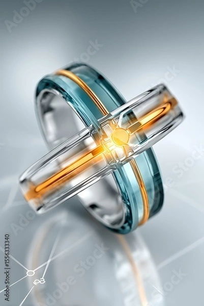 Obraz Modern, technological ring design